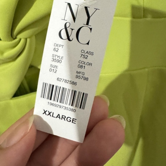NY&C Lime Green Ruffle Dress – NWT XXL - Picture 12 of 12